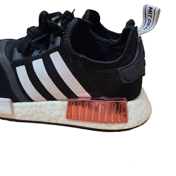 Adidas Women's NMD_R1 Black Running Shoes Pink Metallic Gently Worn Size 7 - Picture 5 of 6